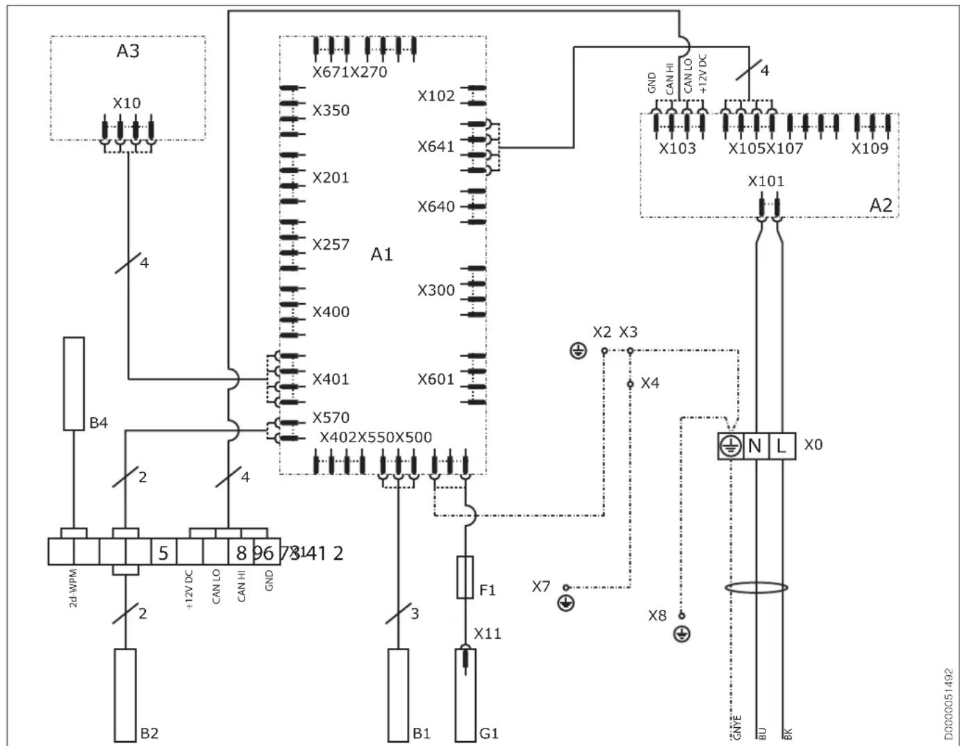 Tecalor TSBE 401 WP SOL - Elektroschaltplan und Anschlüsse - 1