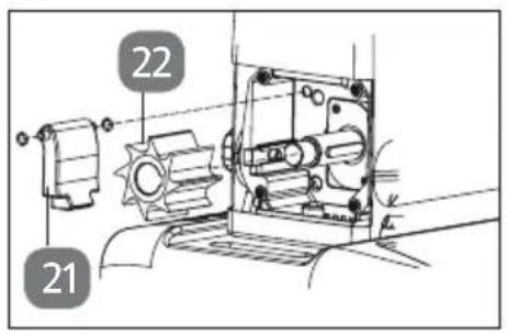 Gardenline GLLH 2849 - Häckselmesser und Gegenmesser austauschen - 3