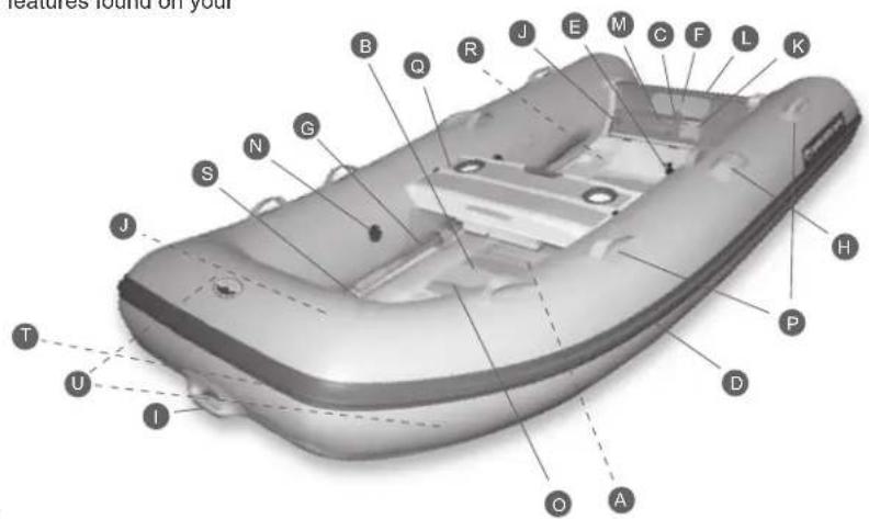Walker Bay Genesis 270 PVC - TYPICAL FEATURES AND DECK PLAN - 1