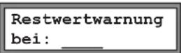 TeleFrank Vario IT - Restwertwarnung - 4
