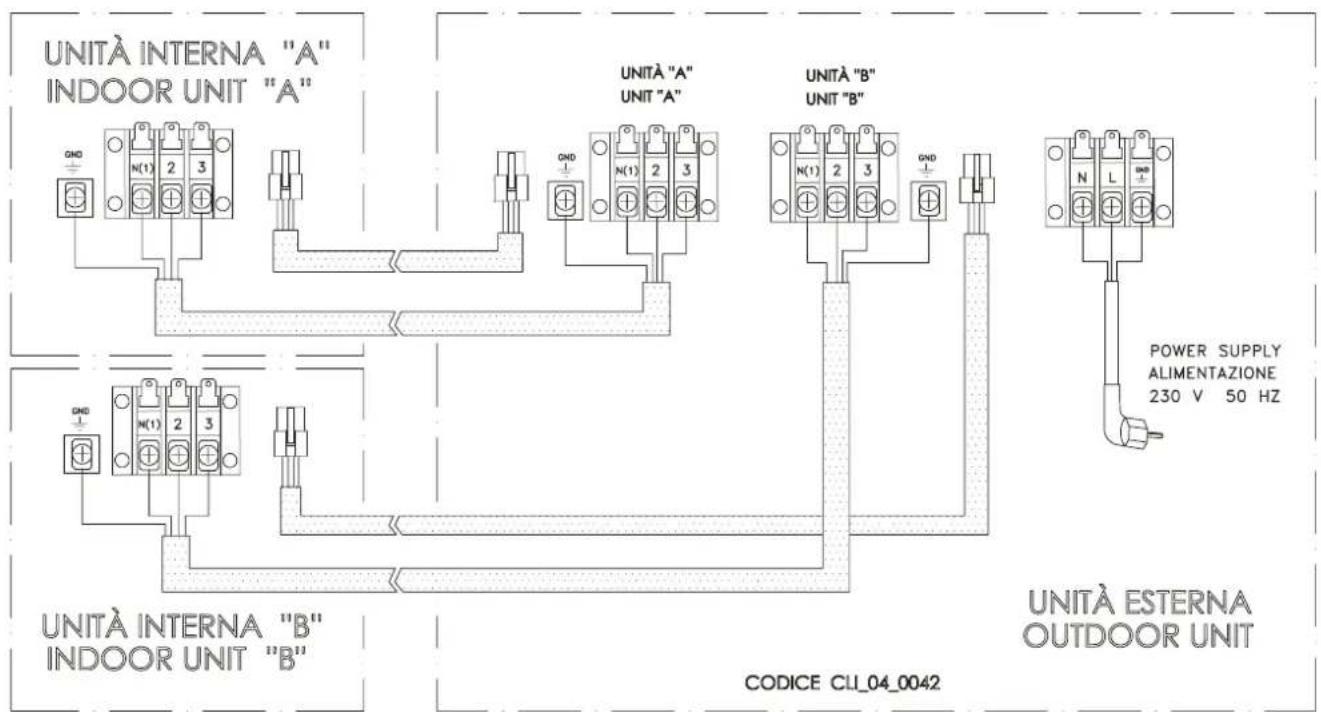 UnicalAir UND A 12H - CONNECTION WIRING DIAGRAM FOR MODELSDUAL SPLIT - 1