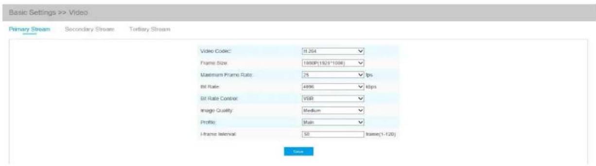 Milesight MS-C3367-PNA - Primary Stream Settings - 1