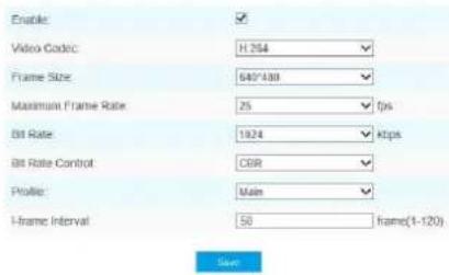 Milesight MS-C3367-PNA - Tertiary Stream Settings - 1