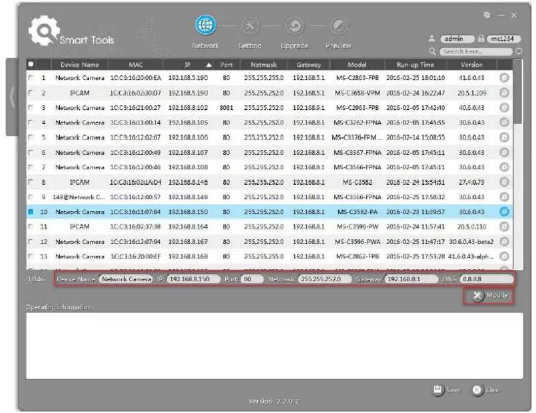 Milesight MS-C3367-PNA - Assigning An IP Address Using Smart Tools - 5