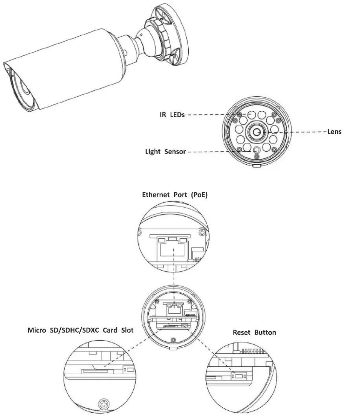 Milesight MS-C3367-PNA - Mini Bullet Network Camera - 1