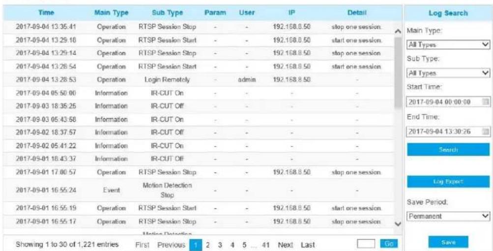 Milesight MS-C3367-PNA - Logs - 1