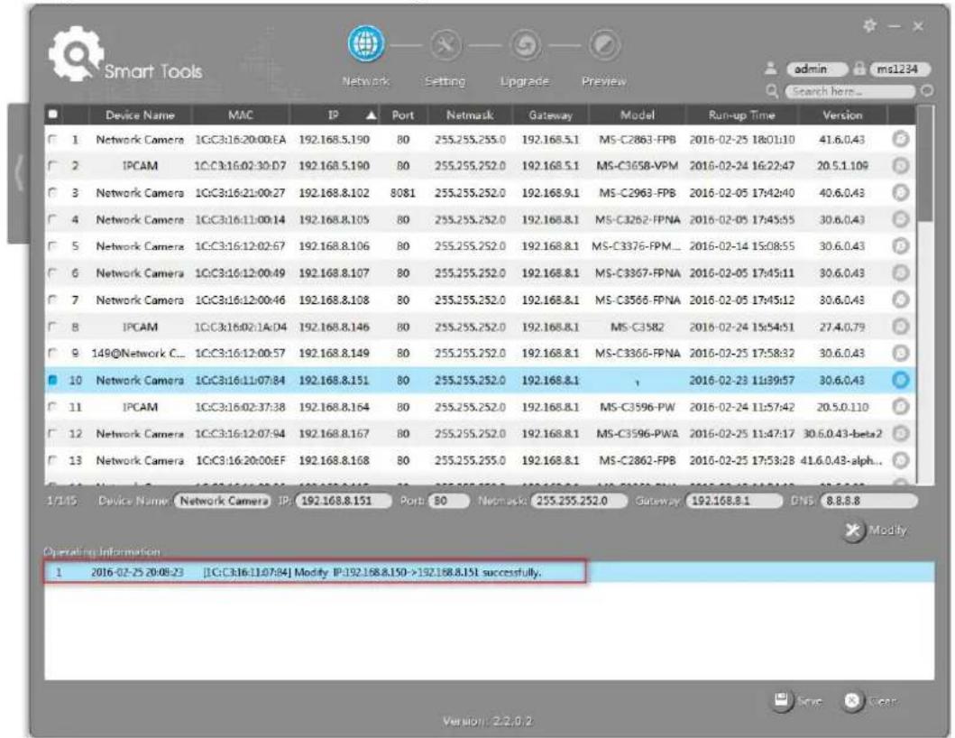 Milesight MS-C3367-PNA - Assigning An IP Address Using Smart Tools - 6