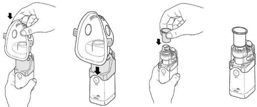 OMRON MicroAIR NE-U22 - Aufbau der Einheit und Füllen des Medikamentenbehälters - 2