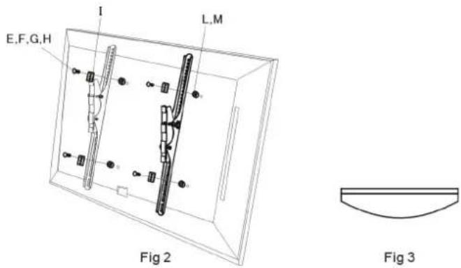 InLine 23117 - Step 1: Attached bracket to TV - 2