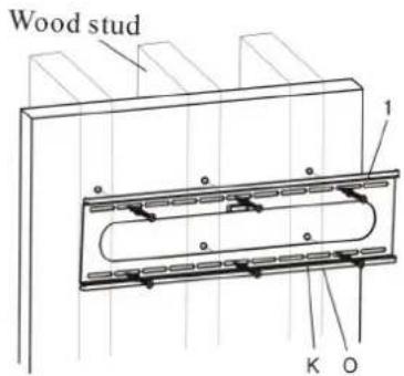 Wood stud 1 K O