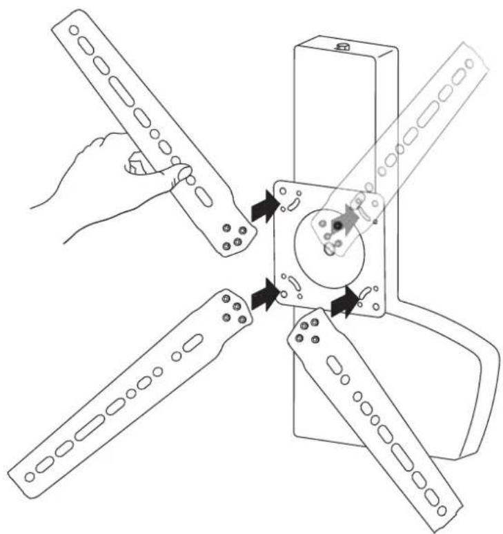 Ergotron 61-113-085 LD-X - Stellen Sie fest, ob zwischen dem TV/Großdisplay und der Glide-LD VESA-Adapter benötigt werden. - 4