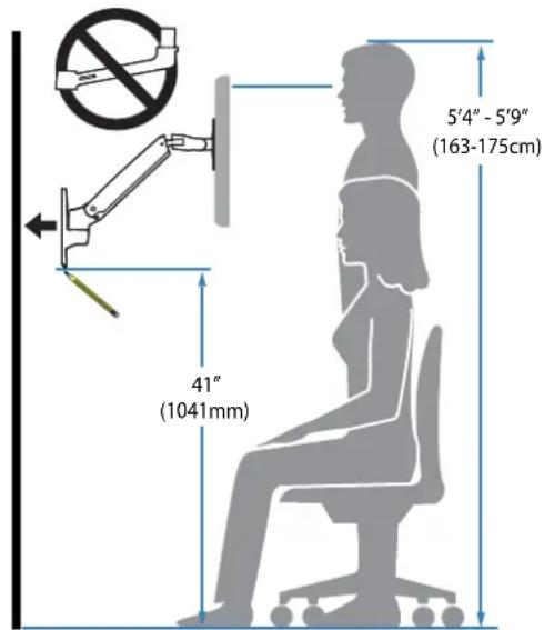 Ergotron 45-383-026 LX - Montagehöhe für ergonomischen Arbeitsplatz - 3