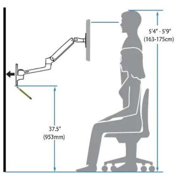 Ergotron 45-353-026 LX - Montagehöhe für ergonomischen Arbeitsplatz - 2