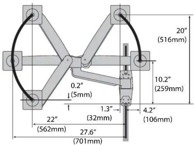 Ergotron 45-353-026 LX - Montageposition bestimmen: - 1
