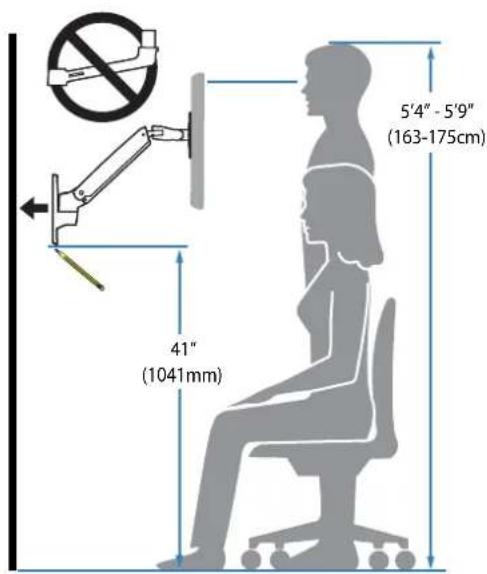 Ergotron 45-353-026 LX - Montagehöhe für ergonomischen Arbeitsplatz - 3