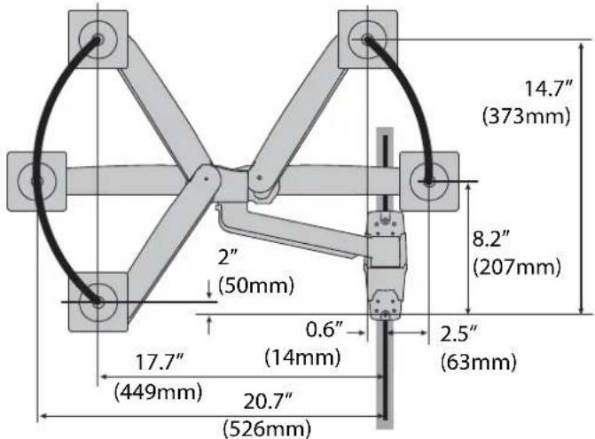 Ergotron 45-243-026 LX - Montageposition bestimmen: - 1