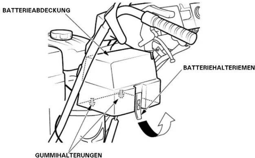 BATTERIEABDECKUNG BATTERIEHALTERIEMEN GUMMIHALTERUNGEN