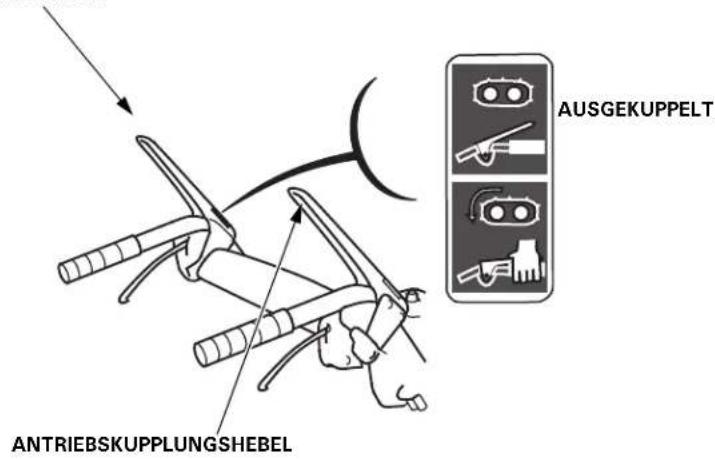 ANTRIEBSKUPPLUNGSHEBEL AUSGEKUPPELT