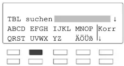TBL suchen ABCD EFGH IJKL MNOP Korr QRST UVWX YZ ÄÖÜß