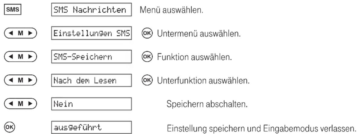 T-Mobile Concept P 412 - SMS-Speicheroptionen - 1