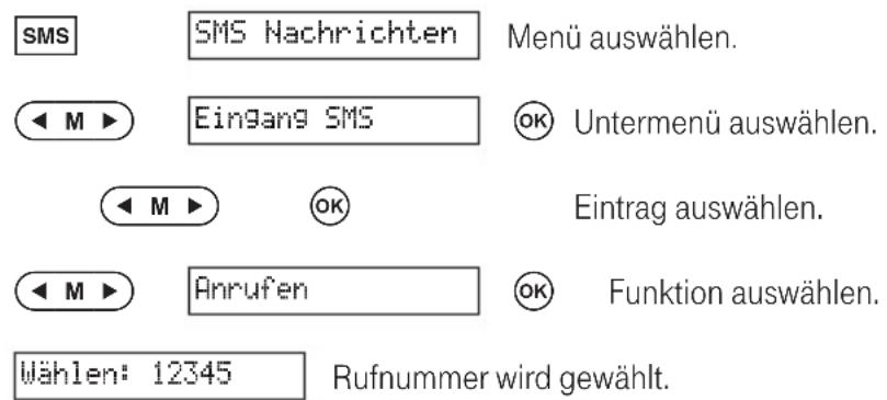 T-Mobile Concept P 412 - Den Absender einer SMS anrufen - 1
