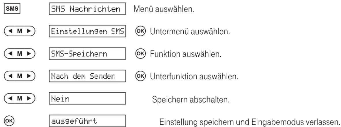T-Mobile Concept P 412 - SMS-Speicheroptionen - 2