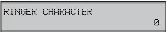 RINGER CHARACTER 0