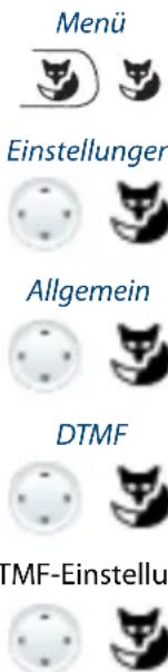 Menü Einstellungen Allgemein DTMF TMF-Einstellu