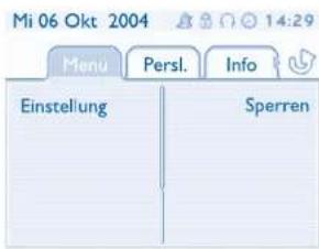 Mi 06 Okt 2004 Menu Persl. Info Einstellung Sperren