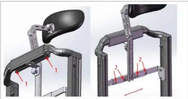 Etac Balder Move Basic - Einstellen der hinteren Rahmenbreite - 1