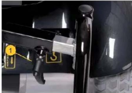Etac Balder Liberty L280 - Einstellen der Breite zwischen den Fußstützen - 2