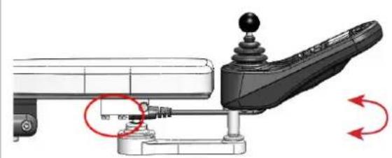 Etac Balder Move Advanced - Einstellen des Abstands von der Rückenlehne und Rotation - 1