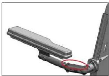 Etac Balder E890 - Einstellung des Abstands zwischen den Armlehnen - 1
