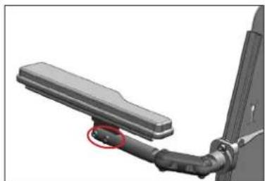 Etac Balder E880 - Einstellung des Winkels der Armlehnen - 1
