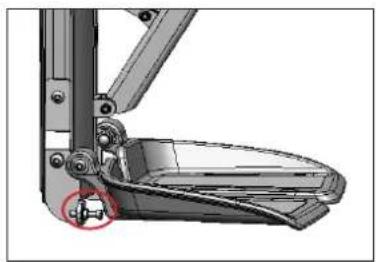 Etac Balder E880 - Einstellung desFußplattenwinkels - 1