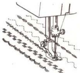 Textima 8014/4140 - Aufnähen von Gummiband (Abb. 56) - 2