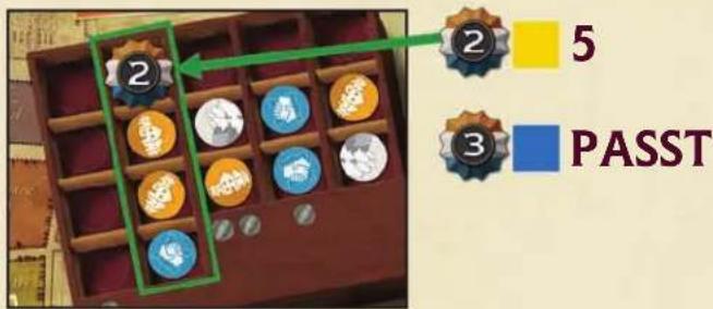 White Goblin Games Nieuw Amsterdam - Beispiel einer kompletten Bietphase - 13