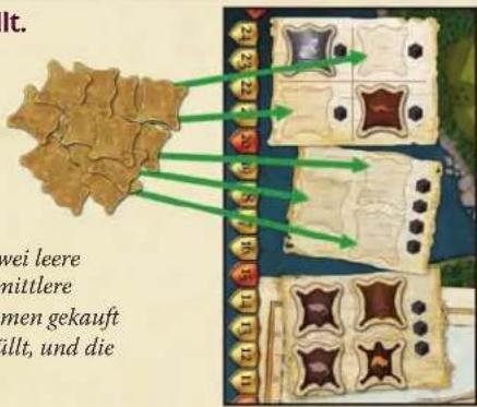 White Goblin Games Nieuw Amsterdam - Leere Fellplätze der Lenape Händler werden aufgefüllt. - 1