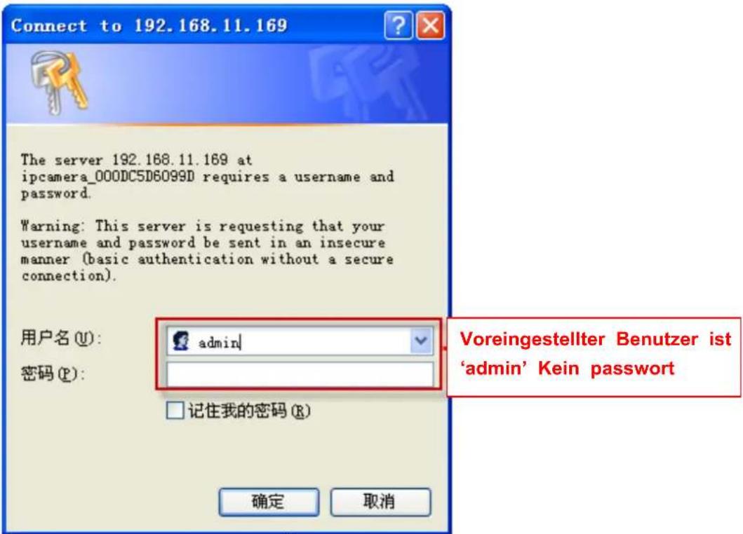 Wanscam Foscam FI 8909W - Login der Kamera - 2