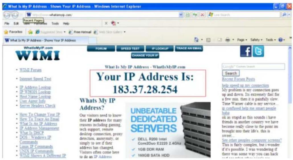 Wanscam Foscam FI 8909W - - Beschaffen Sie sich Ihre WAN IP-Adresse von einer allgemein bekannten Website. - 1