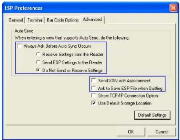 Microscan MS-890 - Preferences > Advanced Tab - 1