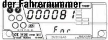 Hale Microtax-06 - Eingeben der Fahrernummer Eingeben der Fahrernummer - 1