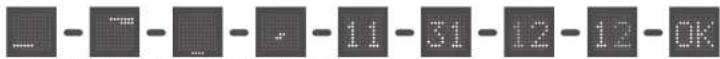 Biegert & Funk QlockTwo - Funktionen der Taste im Einstellmodus - 1