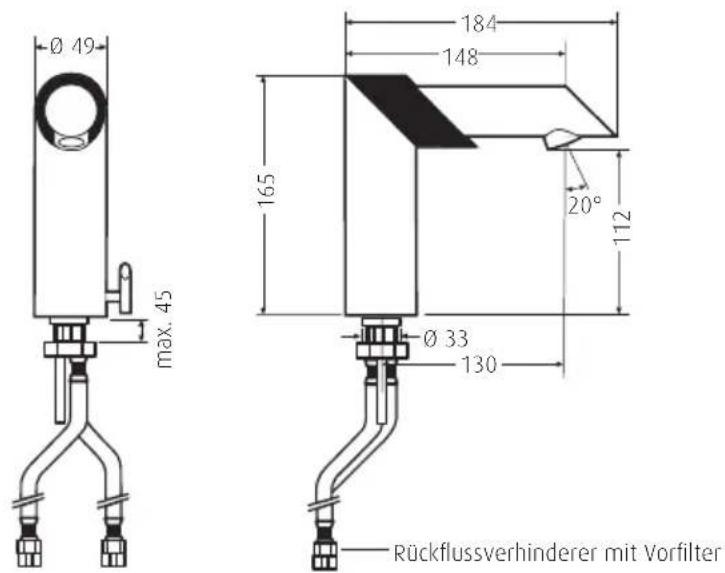 WimTec Sky - Abmessungen in mm - 1
