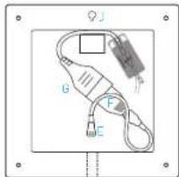 Biegert & Funk QlockTwo Classic - Stromzuführung bei direktem Stromauslass aus der Wand - 1