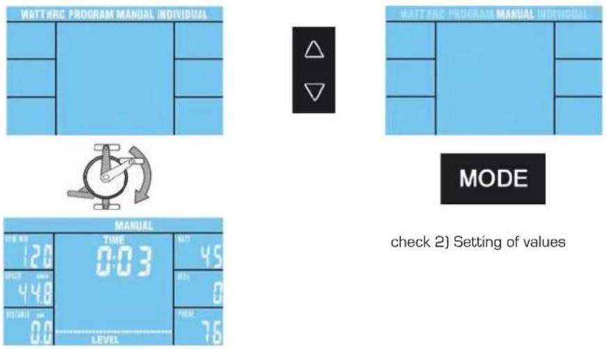 Finnlo Varon XTR 3191 - 3) Setting of values - 1