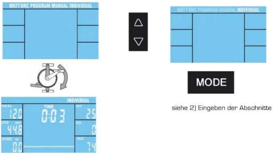 Finnlo Varon XTR 3191 - 2) Eingeben der Vorgabewerte - 2
