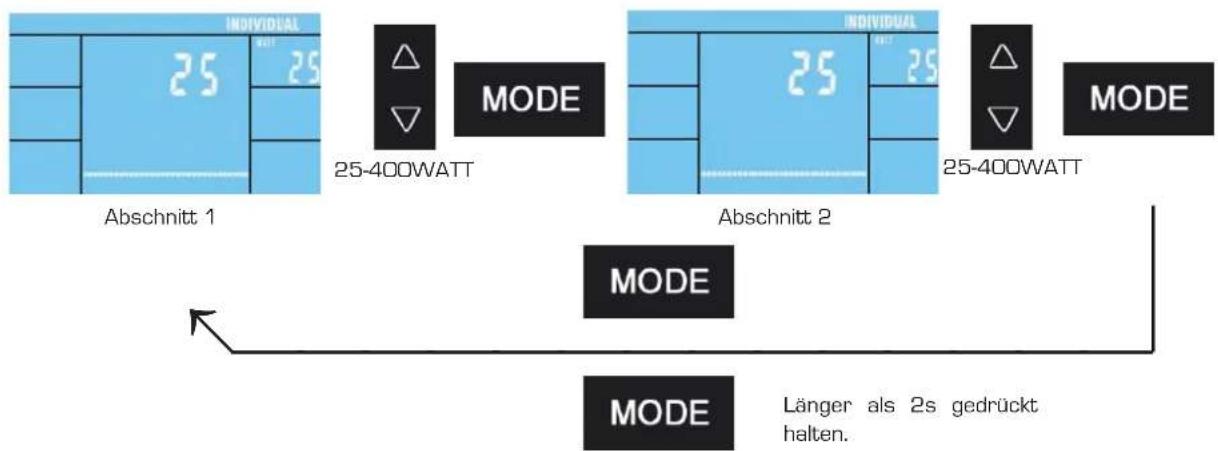 Finnlo Varon XTR 3191 - 2) Eingeben der Vorgabewerte - 3