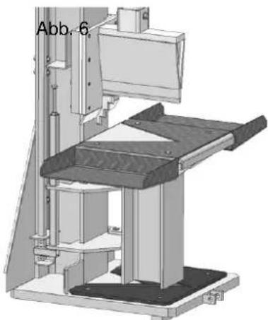 WIDL XL-14 E - Begrenzung bei Verwendung eines Kurzholztisches (Zubehör): - 1