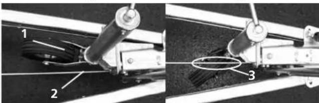 Humbaur Xanthos Kutsche - Stützrad hochgekurbelt von oben aus gesehen - 1